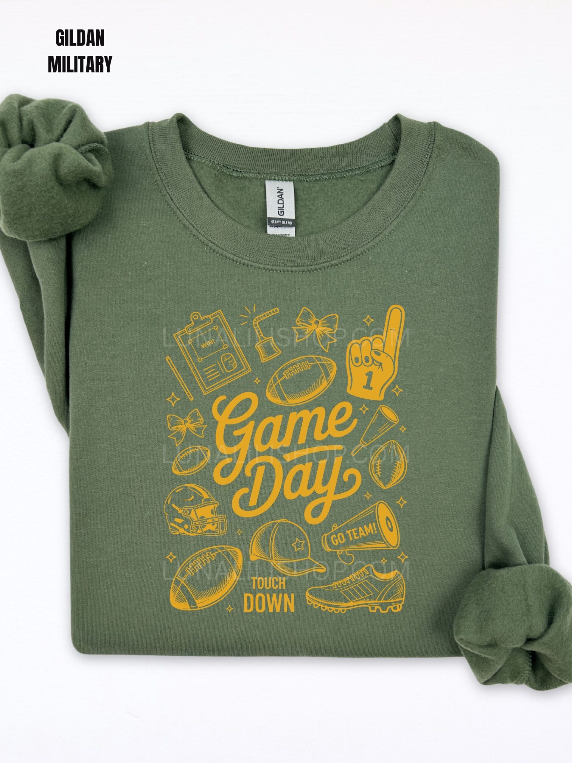 Game Day Sweatshirt for Women, Cute Football Shirt, Blue and Gold Game Day Crewneck, Sporty Fall Outfit, Team Spirit Top - Image 7