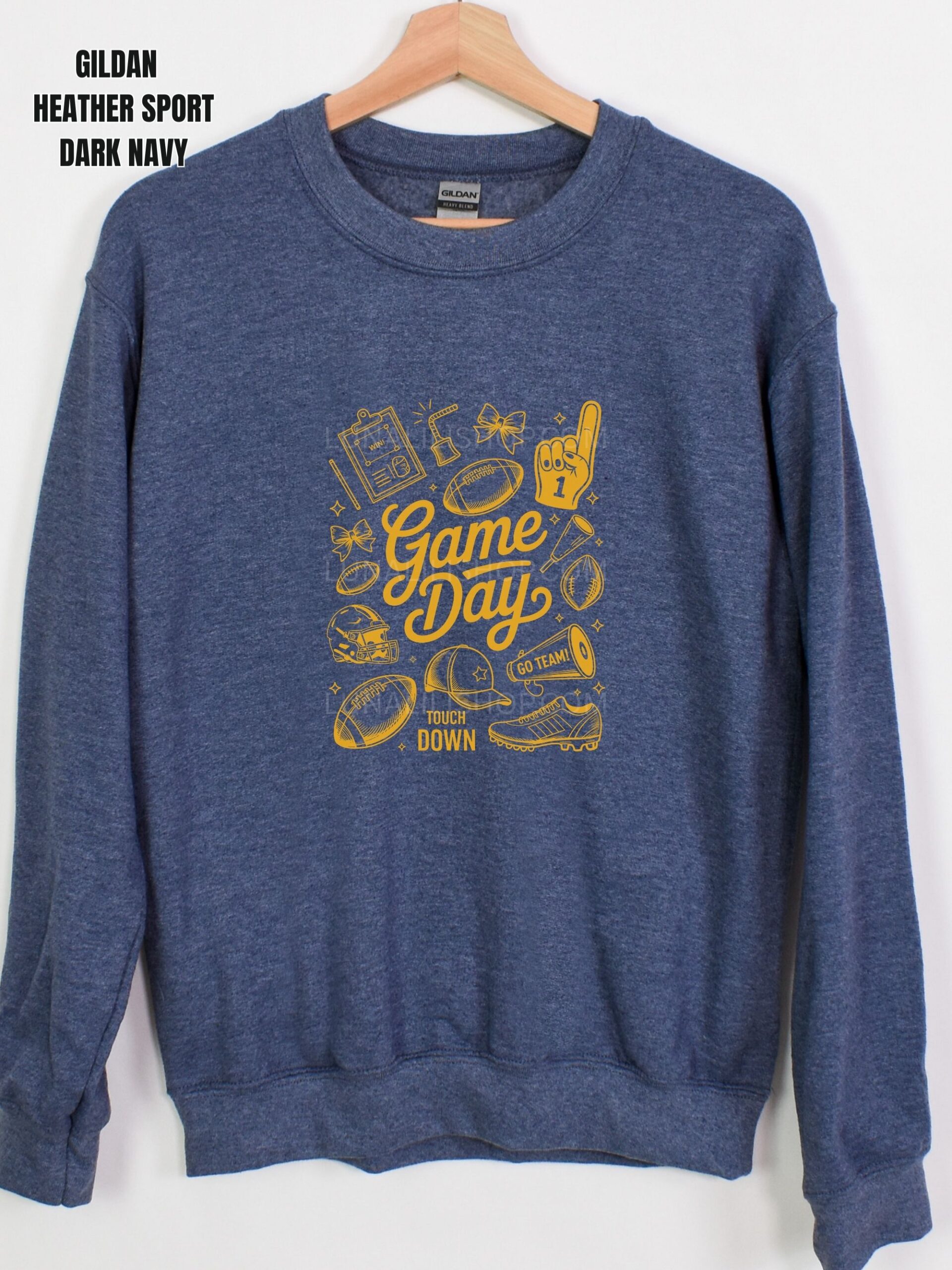Game Day Sweatshirt for Women, Cute Football Shirt, Blue and Gold Game Day Crewneck, Sporty Fall Outfit, Team Spirit Top - Image 10