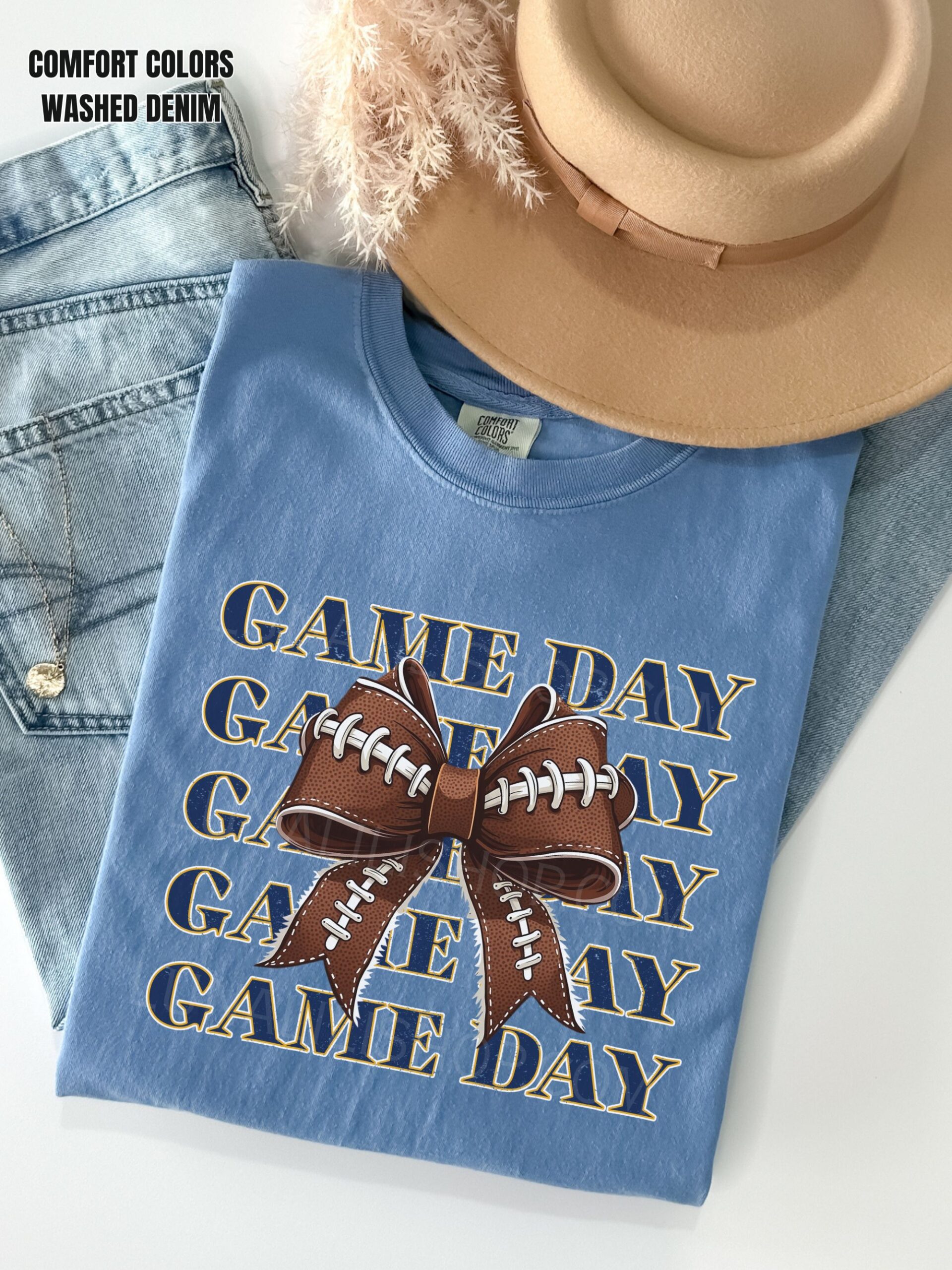 Cute Game Day Football Bow Tee shirt for Women – Cozy Fall Shirt for Football Season, Sporty Tailgate & Sunday Game Outfit - Image 6