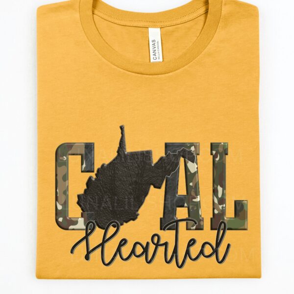 West Virginia Camo Coal Hearted Tee