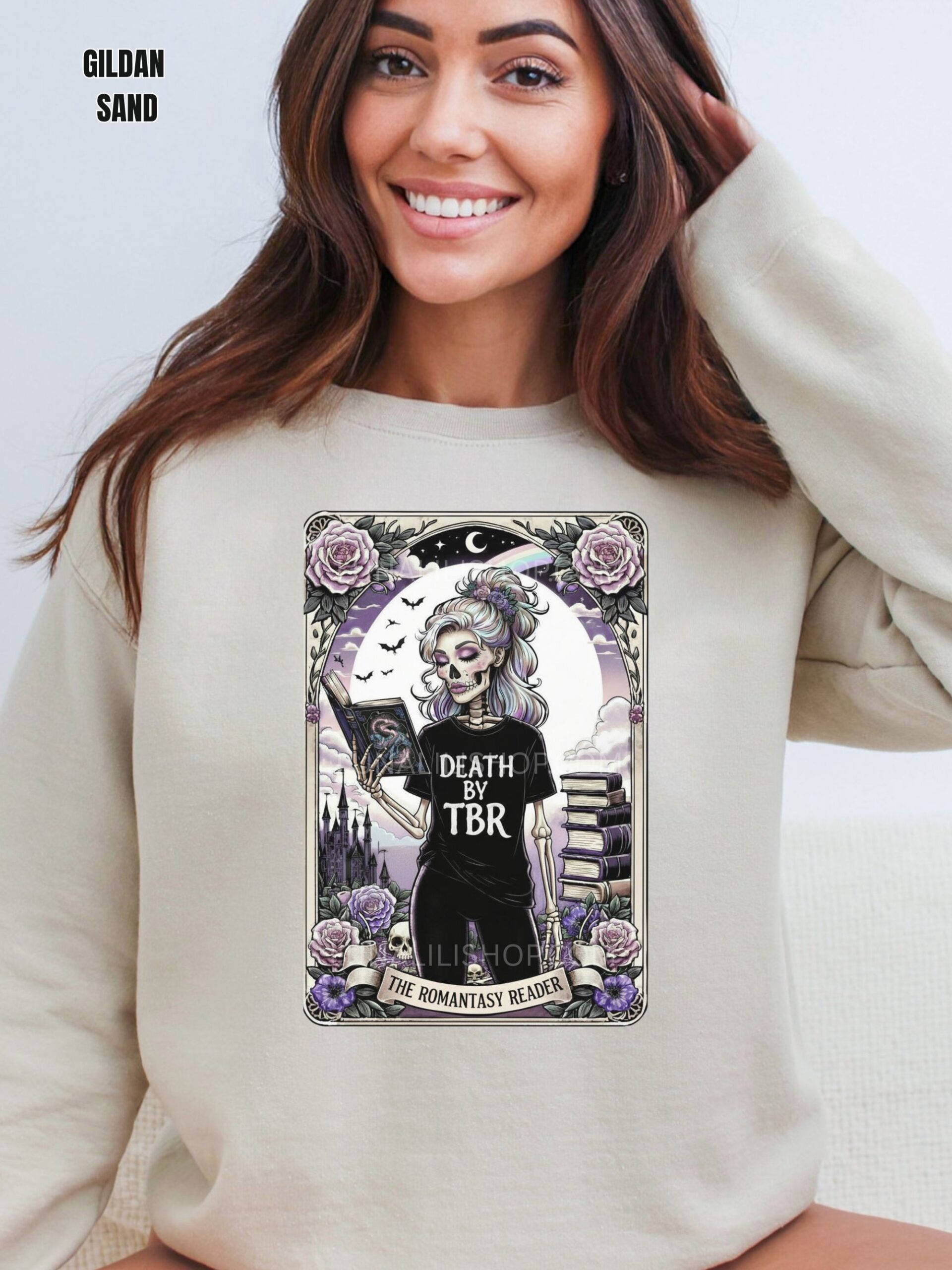 The Romantasy Reader Sweatshirt, Death by TBR - Image 5