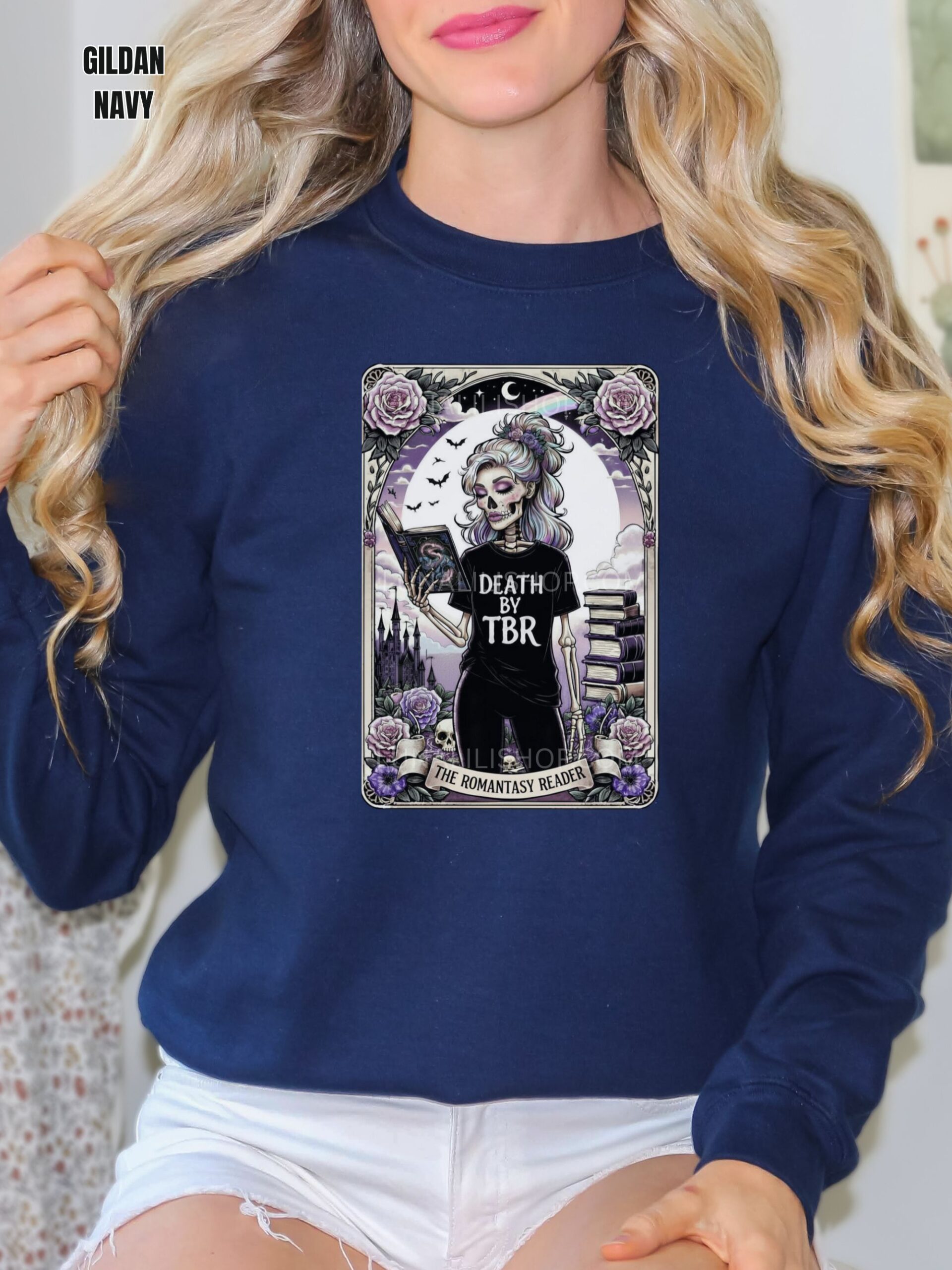 The Romantasy Reader Sweatshirt, Death by TBR - Image 9