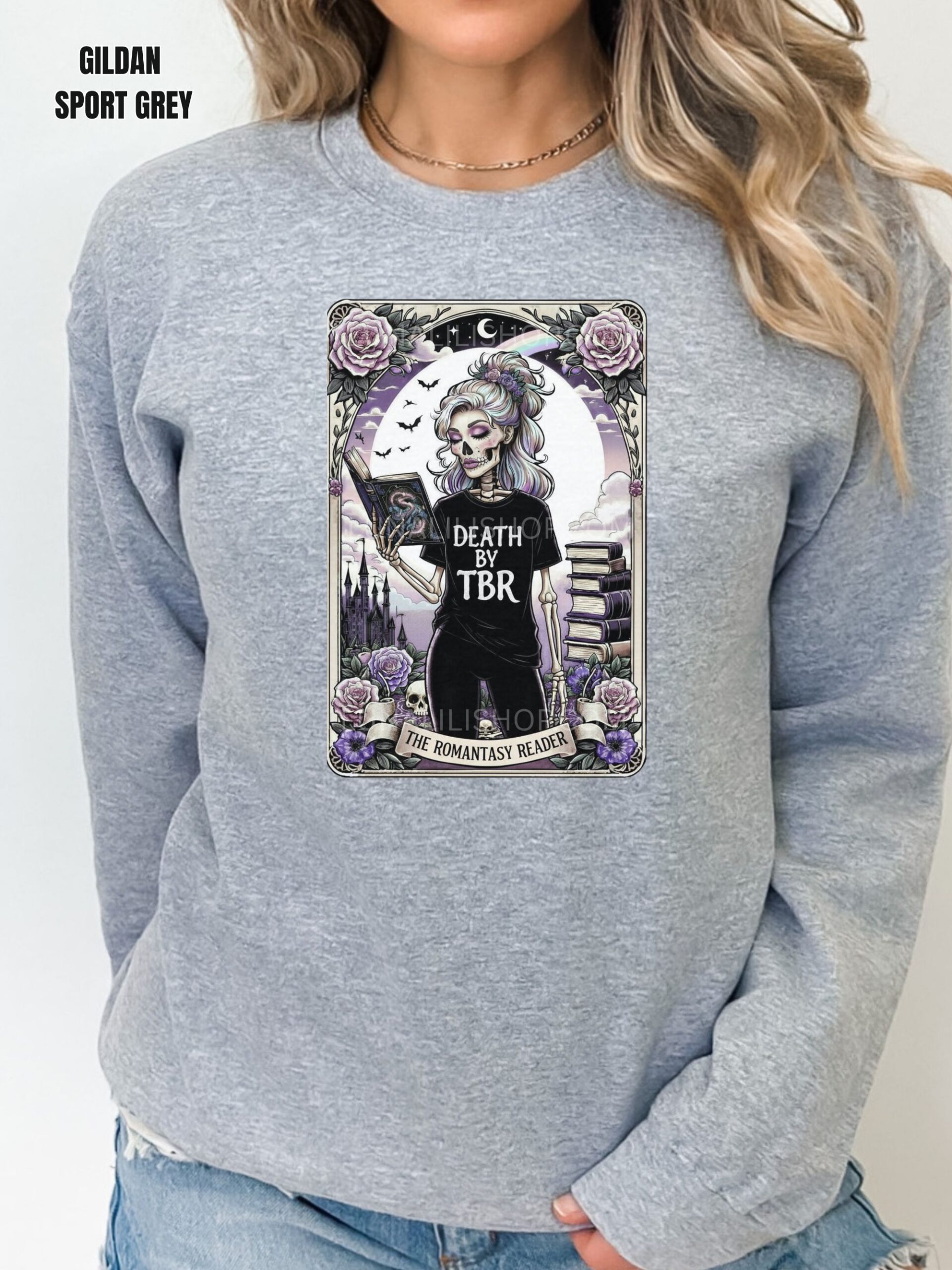 The Romantasy Reader Sweatshirt, Death by TBR - Image 6