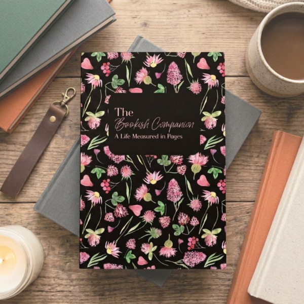 100 Book Review Journal – Black & Pink Floral Bookish Companion